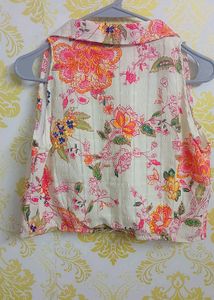 ZARA BASIC Floral Vest For Women