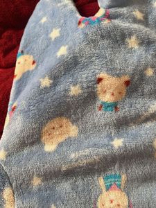 Cute Baby Blue Fleece Onesie