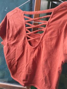 Back Design Crop -Top For Size (L)