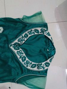 New One Emerald Green Embroidered Anarkali