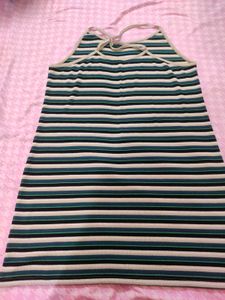 NEXT Striped Halter Midi Beachwear Dress