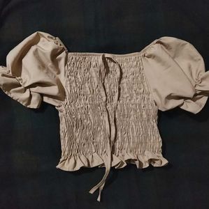 Smocked Puff Sleeve Top