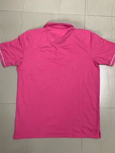 Peter England Men Pink Polo Tshirt