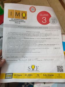 Imo Olympiad Book And Question Paper