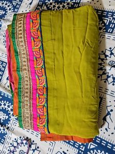 Multicolour Saree With Blouse