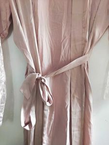 URBANIC Satin Lace Robe