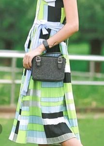 Unique Patterned Belted Dress