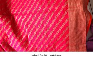Pink And Orenge Saree