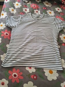 Black Horizontal Striped T Shirt