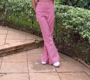 Gingham Bootcut Pants🤍