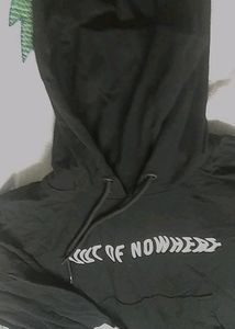 Black &#39;Out of Nowhere&#39; Graphic Hoodie