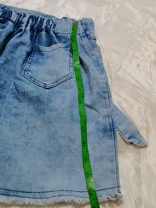 Denim Tie Waist Shorts