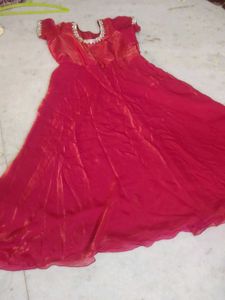 New Stitched space silk frock