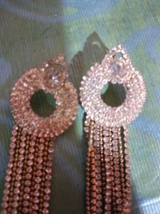 Elegant Crystal Golden Earrings