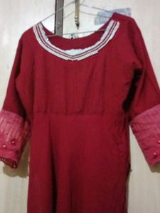 Red Embroidered Dress