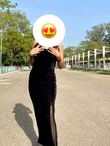 Elegant Black Velvet Dress