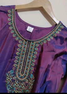 Purple🟣Kurta Plazo Pant Set For 34 Bust