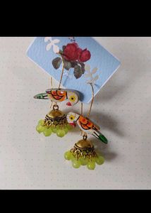 Beautiful Parrot Green Earring 🥳🎊✨