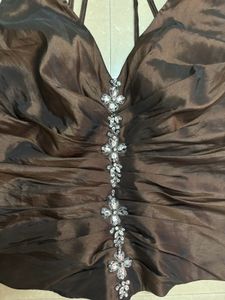 Beaded Halter Neck Top
