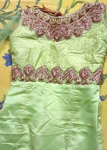 Golden Embroidery Work Kurta