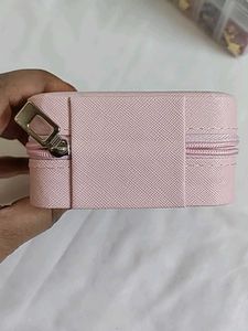 Pink Travel Jewelry Organizer