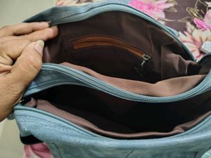 Grey Blue Cute Backpack