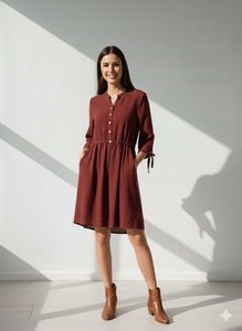 Maroon Casual Dress