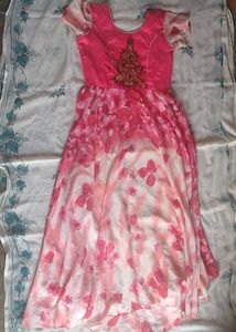 Floral Pink Girls Dress
