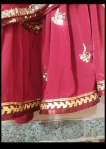 Maroon Embroidered Kurta Set