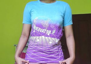 Never-Worn Slim Fit Ombre T-Shirt – Blue &amp; Purple