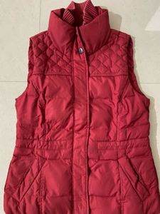 Red Padded Puffer Vest Jacket