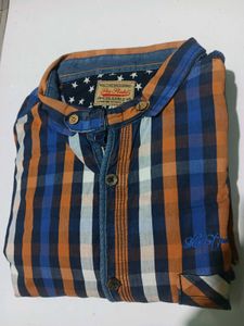 Denim &amp; Flower Plaid Button Down