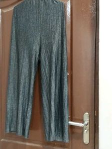 Gray Casual Plazo