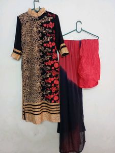Sequin And Thread Embroidery Suit