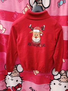 Red Reindeer Christmas Sweater