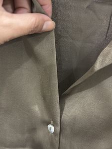 Olive Green Satin Shirt