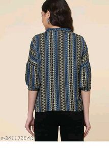 Patterned Button-Up Shirt