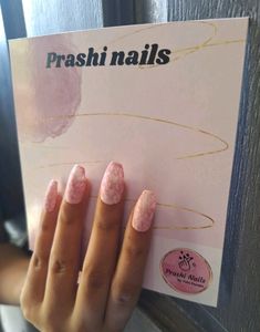 Marble Matte Handmade Press On Nails
