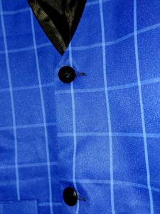 New Blue Checkered Formal Waistcoat