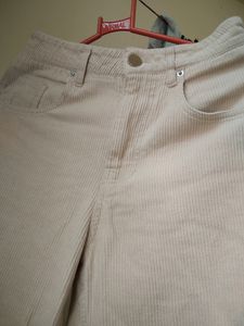 Beige Straight Jeans