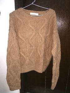 Knitted Brown Oversized Sweater