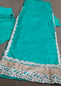 Sea Green  Embroidery Fully Stiched Sout