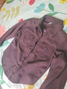Maroon Button-Down Shirt
