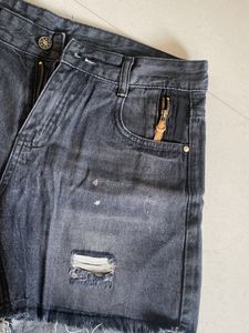 Black Denim Shorts