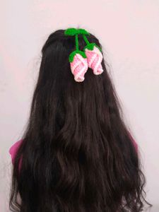 Restocked!!! Crochet Rose Hair Tie 🌹