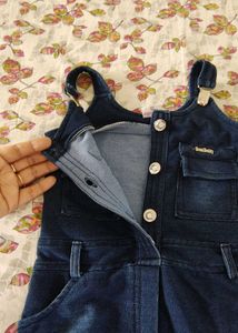 Denim Playsuit For 9 To 12 M Girl