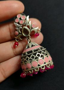 Voylla Artificial Silver Colour Earrings