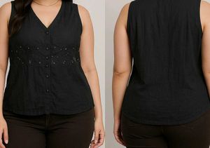 Black Embellished Top