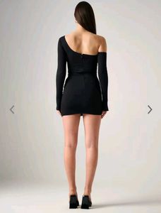 Newme Black Cut Out Mini Dress