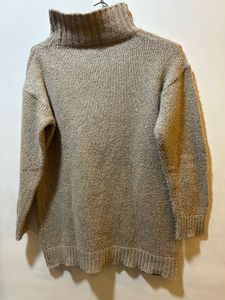 Khaki Colour Polo Neck Sweater